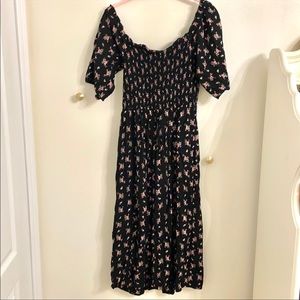 Topshop 90s Floral Boho Flowy Midi Dress!